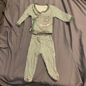 Striped Green Kids Matching Set